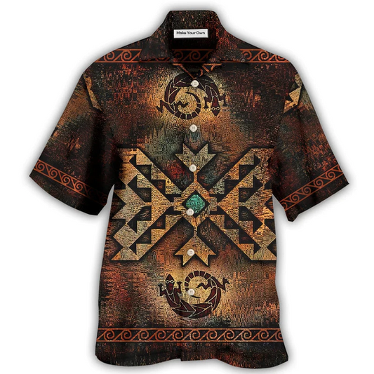 Bohemian Peace Old Hawaiian Shirt For Vacation Days And Relaxed Coastal Outings