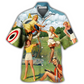 Archery Tournaments Pinup Girls Hawaiian Shirt Design Detail For Beach Days And Holiday Travel