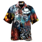 Vintage Clock Hawaiian Shirt For Vacation Parties Beach Outings And Relaxed Daily Wear