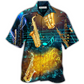 Saxophone Music Night Hawaiian Shirt Design Detail For Beach Days And Holiday Travel