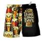 Beer Favorite Colorful Hawaiian Print Beach Shorts For Sunny Outdoor Celebrations
