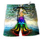 Yoga Peace Comes From Inside Tree Of Life Beach Shorts For Sports Fan Vacation Wear