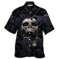 Dark Skull Screaming Underworld's Hand Hawaiian Shirt For Coastal Adventures And Warm Weather Wear