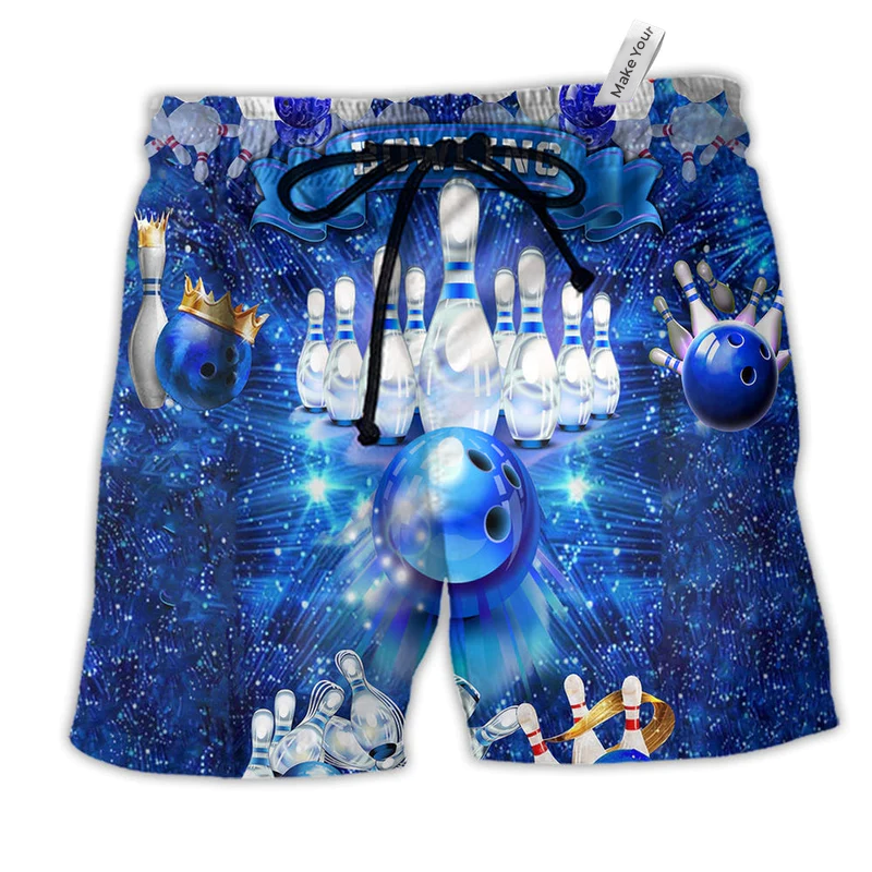 Bowling Is The Best Part Of My Day Hawaiian Beach Shorts For Active Summer Travel
