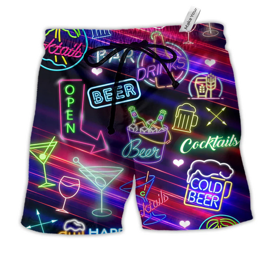 Cocktail Drinking Bar Cocktails Beer Hawaiian Beach Shorts For Beach Gatherings And Travel