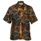 Western Skull Head Shot Fire Hawaiian Shirt Pattern Detail For Vacation Travel And Daily Wear