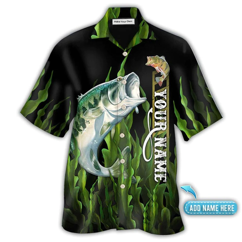 Fishing Largemouth Bass Personalized Hawaiian Shirt For Poolside Relaxation And Sunny Getaways