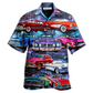 Colorful Classic Car Hawaiian Shirt For Coastal Adventures Summer Events And Everyday Comfort
