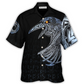 Norse Warrior Huginn Muninn Bird Hawaiian Shirt Pattern Detail For Summer Holidays And Outdoor Fun