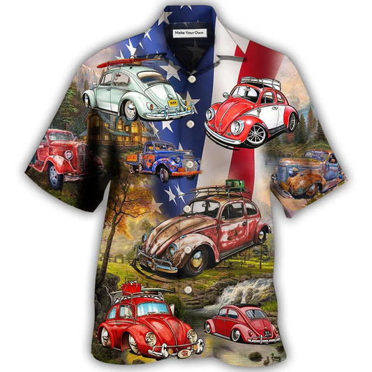 Camping Independence Day Hawaiian Shirt For Summer Events And Casual Outdoor Wear
