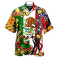 Mexican American Heritage Hawaiian Shirt For Coastal Vacations Warm Weather Events And Daily Style