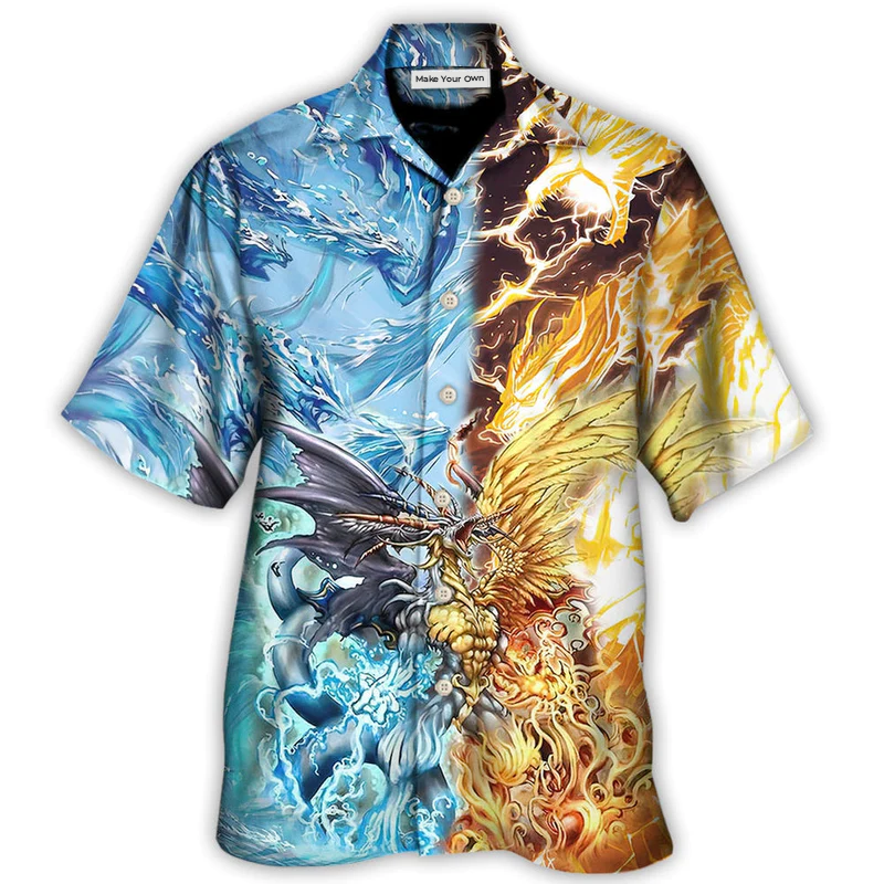 Dragon Immortal Hawaiian Shirt Design View For Casual Summer Styling