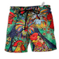 Chicken Love Farm Color Hawaiian Print Beach Shorts For Pet Lover Outdoor Comfort