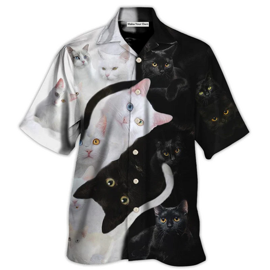 Cat Hawaiian Shirt For Summer Vacation And Beach Travel