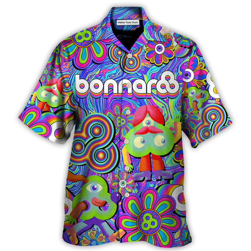 Summer Music Festival Hawaiian Shirt Detailed Pattern View For Beach Days