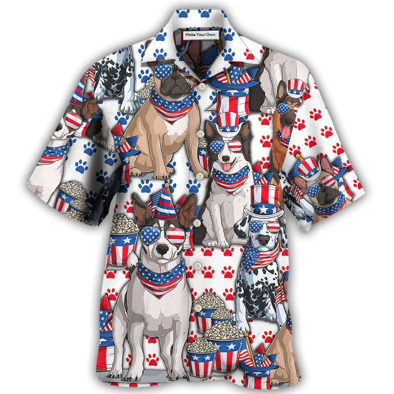 Dog Independence Day Dogs Hawaiian Shirt For Poolside Relaxation And Sunny Getaways