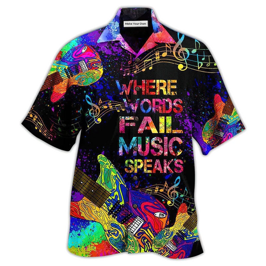 Music Notes Hawaiian Shirt For Beach Parties Vacation Travel And Relaxed Casual Style