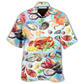 Food Seafood Hawaiian Shirt Pattern View For Lightweight Everyday Style
