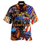 Truck Monster Fire Play Tough Crash Hawaiian Shirt Pattern Detail For Vacation Travel And Daily Wear