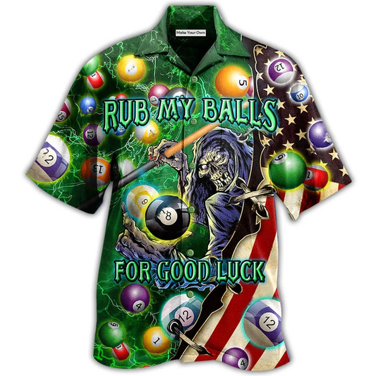 Billiard Rub Balls Good Luck American Hawaiian Shirt For Beach Parties And Weekend Getaways