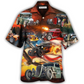 Hot Rod Independence Day American Flag Hawaiian Shirt For Vacation Days And Relaxed Coastal Outings