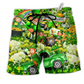 Irish Wish You A Happy Saint Patrick's Day Green Beach Shorts For Resort Trips And Warm Weather Style