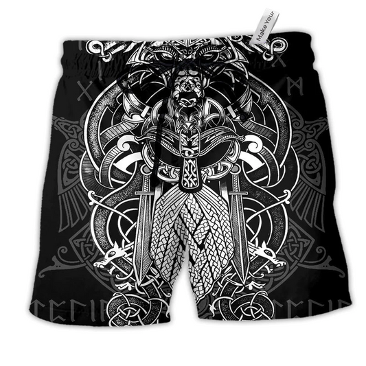 Viking Warrior Beach Shorts For Beach Days And Bright Seasonal Outfits