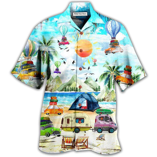 Music Camping Feel Hawaiian Shirt For Poolside Relaxation And Sunny Getaways