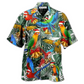 Parrot Christmas Hawaiian Shirt For Summer Vacation And Beach Travel