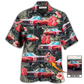 Tropical Car Muscle Leaf Custom Photo Hawaiian Shirt Artwork View For Weekend Travel And Beach Style