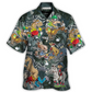 Funny Horse Racing Hawaiian Shirt Resort Outfit View For Tropical Vacations
