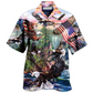Patriotic Eagle Hawaiian Shirt For Island Holidays Summer Parties And Casual Outdoor Wear