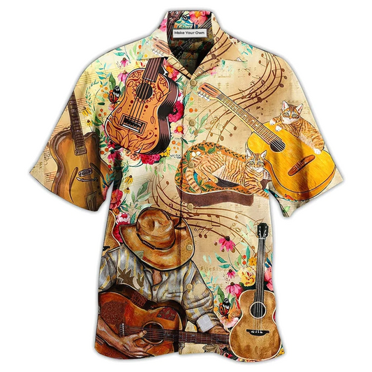 Guitar Hawaiian Shirt For Beach Getaways Resort Outings And Thoughtful Gifting