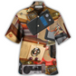 Vintage Radio Chill Hawaiian Shirt Artwork Detail For Resort Trips And Outdoor Activities