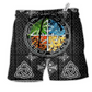 Viking Sign My Blood Hawaiian Print Beach Shorts For Coastal Trips And Outdoor Wear