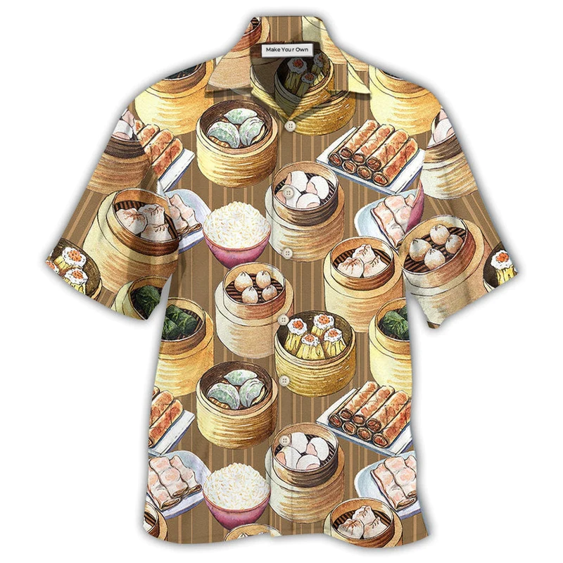 Food Delicious Dimsum Meal Hawaiian Shirt Design View For Casual Summer Styling