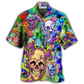 Skull And Mushroom Hawaiian Shirt For Tropical Escapes Resort Wear And Outdoor Celebrations