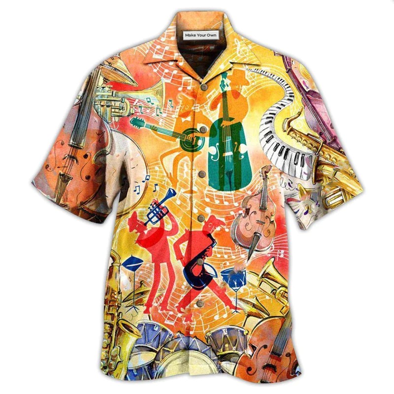 Jazz Music Hawaiian Shirt For Summer Travel Coastal Events And Thoughtful Gift Giving