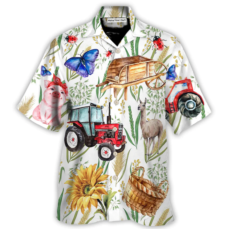 Sunflower Farm Life And Butterfly Hawaiian Shirt For Coastal Vacations Warm Weather Events And Daily Style