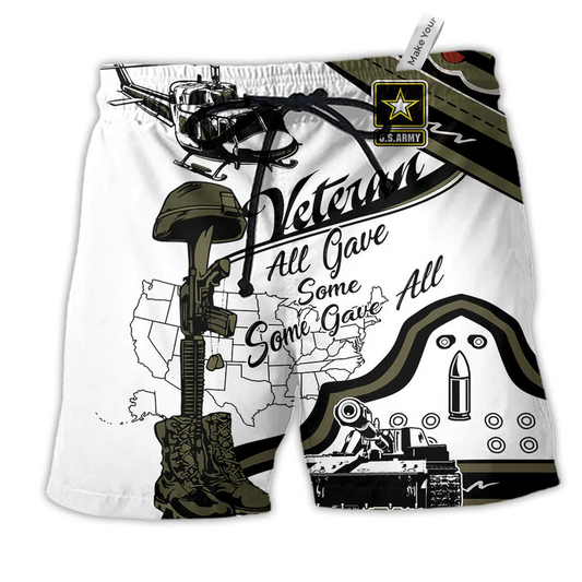 Veteran Military Veteran Some Gave All Simple Beach Shorts For Warm Weather Holiday Style