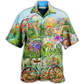 Floral Bicycle Hawaiian Shirt For Coastal Vacations Warm Weather Events And Daily Style