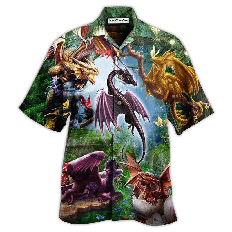 Dragon Sky Hawaiian Shirt For Coastal Adventures And Warm Weather Wear