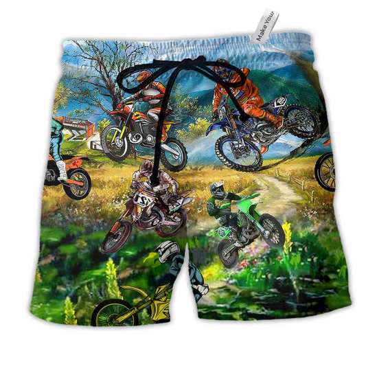Motorsport Life Is Better With Braap Hawaiian Beach Shorts For Coastal Drives And Casual Style