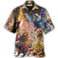Gold Dragon Christmas Amazing Hawaiian Shirt Artwork Detail For Resort Trips And Outdoor Activities
