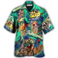 Abstract Watercolor Tennis Cycling Hawaiian Shirt For Summer Vacation And Beach Travel