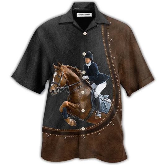 Horse Dressage Hawaiian Shirt For Poolside Relaxation And Sunny Getaways