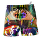 Rainbow Pride Skull Beach Shorts For Casual Day Trips And Laid Back Styling