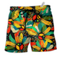 Hippie Peace Flowers Style Hawaiian Print Beach Shorts For Sunny Holidays And Outdoor Wear