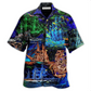 Ship Ocean Hawaiian Shirt Pattern Detail For Summer Holidays And Outdoor Fun