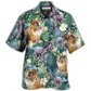 Dog Shar Pei Dogs Donkeys Hawaiian Shirt Pattern Detail For Vacation Travel And Daily Wear